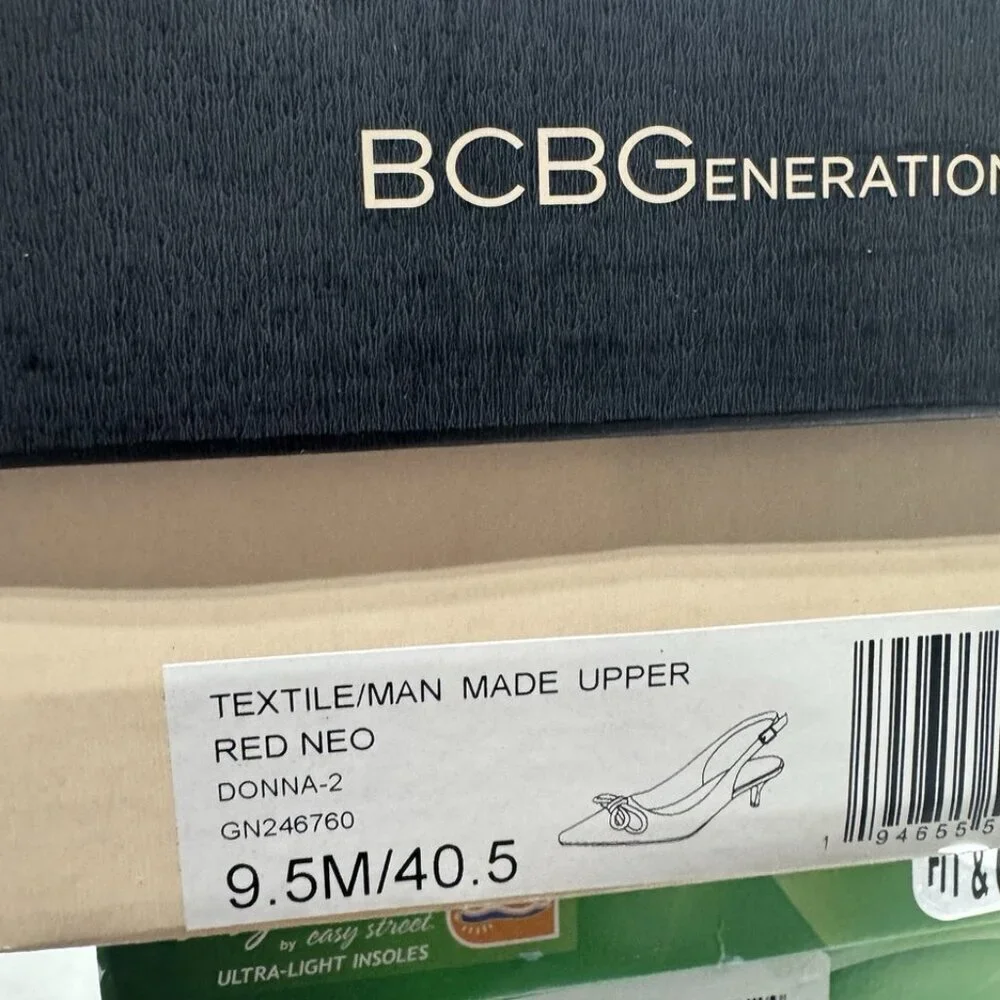 BCBGeneration Womens Donna Slingback Heels Size 9.5M